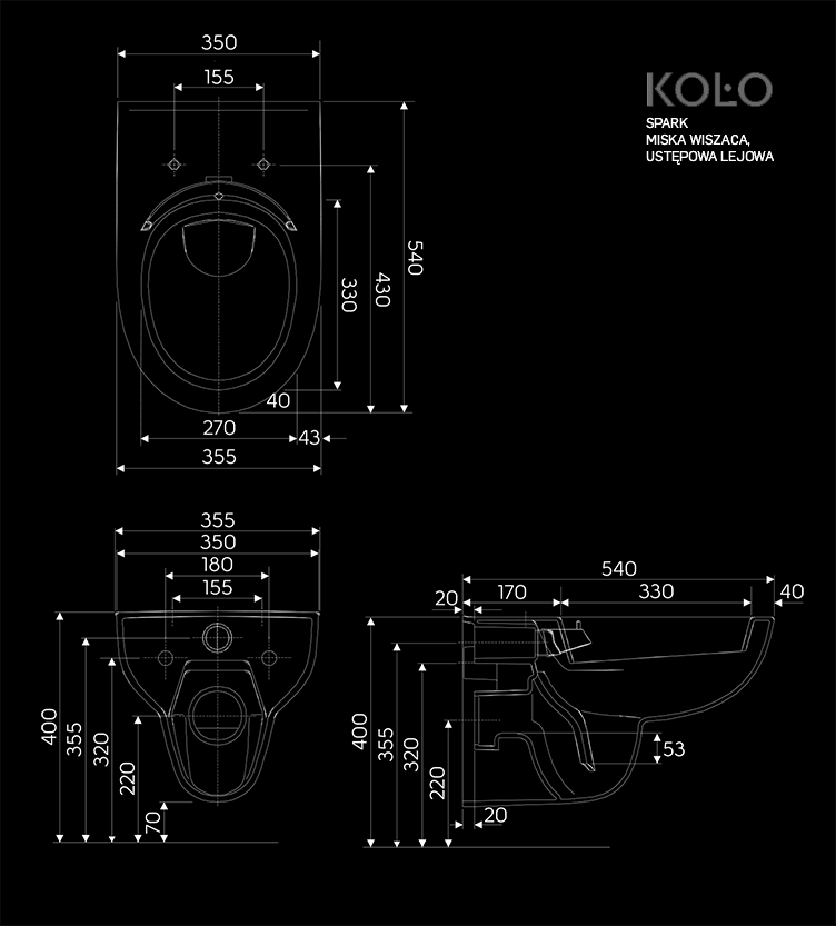 Miska Podwieszana Koło SPARK